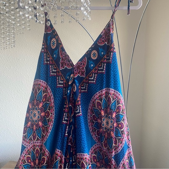 Pants - Boho Mandala Harem Drop Crotch Jumpsuit One Size Festival